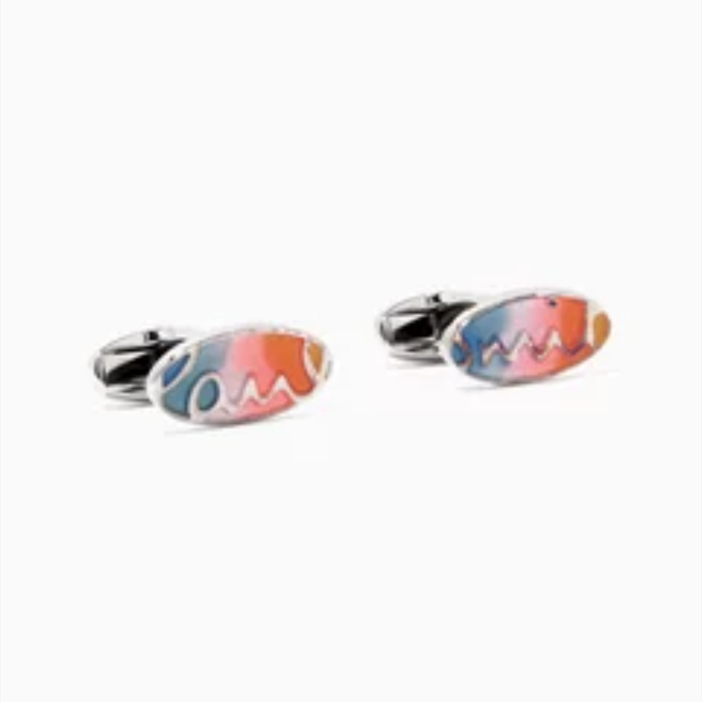 Multicolor Oval Cufflinks